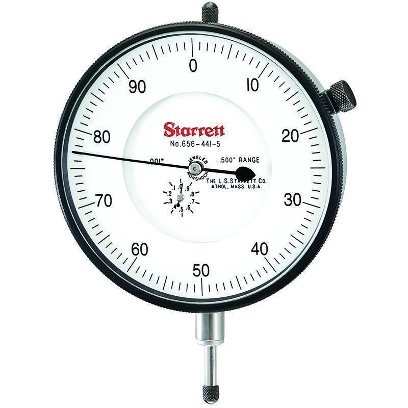 INDICATOR DIAL 0.5IN 0-100 0.001IN WHT