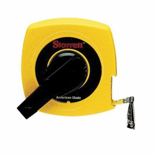 Starrett® 65991 510 1-Sided Tape Measure, 100 ft L x 3/8 in W Blade, Carbon Steel Blade, 1/8ths Graduation
