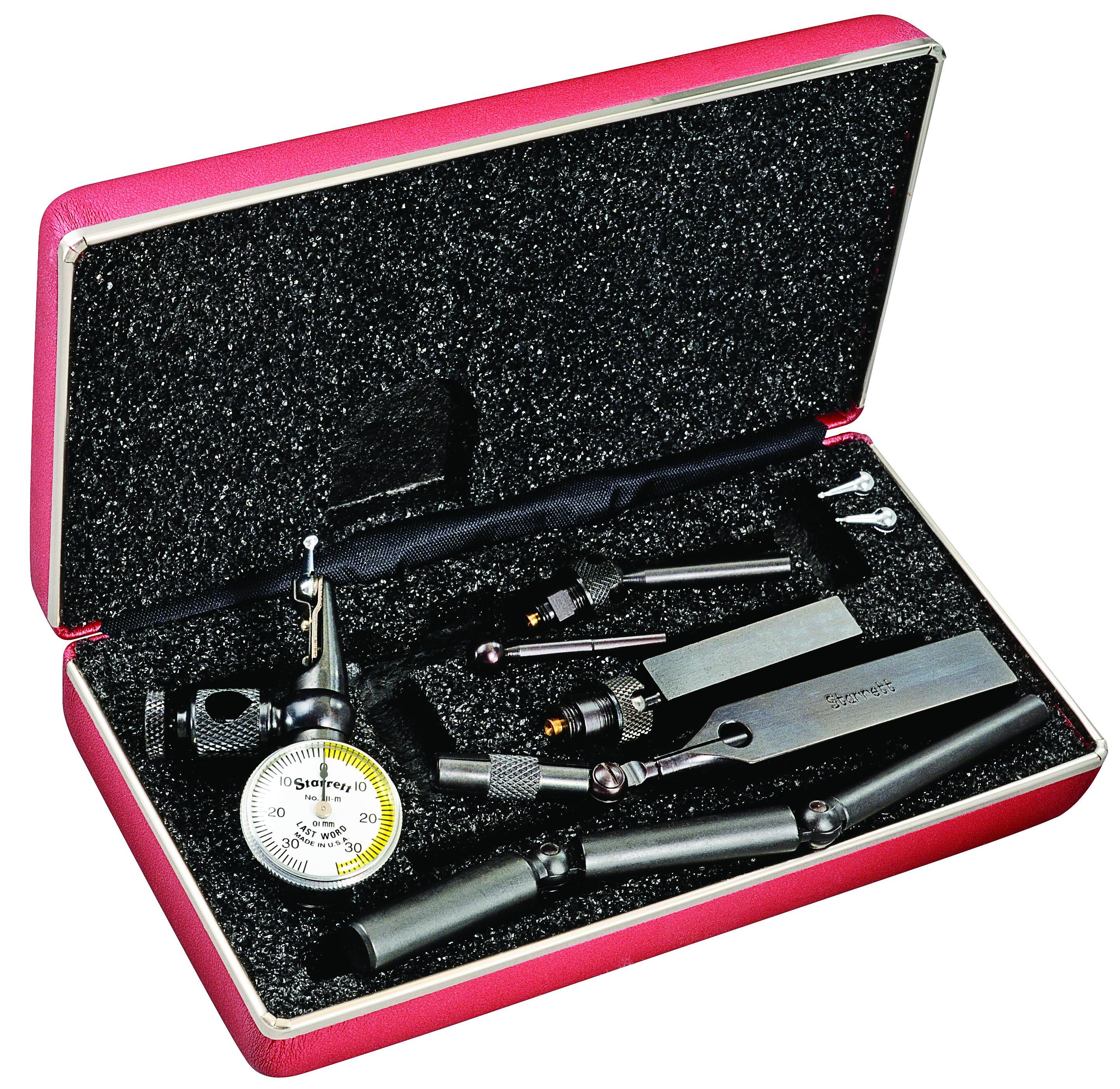 Starrett® 711MGCSZ 711M Last Word® Metric Shaded Dial Test Indicator, 0.7 mm Measuring, 0 to 35 to 0 Dial Reading, Graduations 0.01 mm, 15/16 in Dial, 5/32 in L Tip