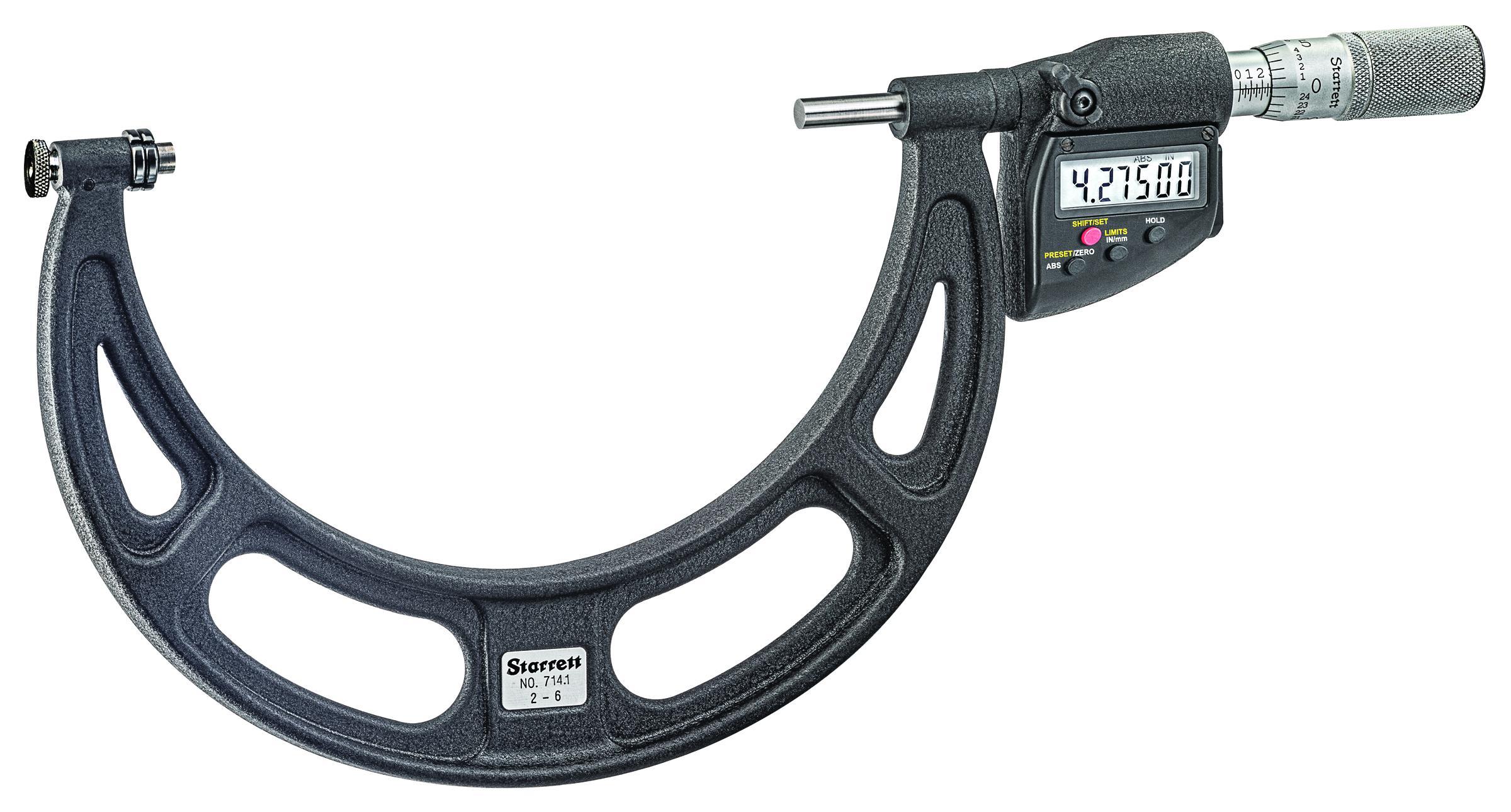 MICROMETER OUT 0 TO 4IN DGTL LGE LCD