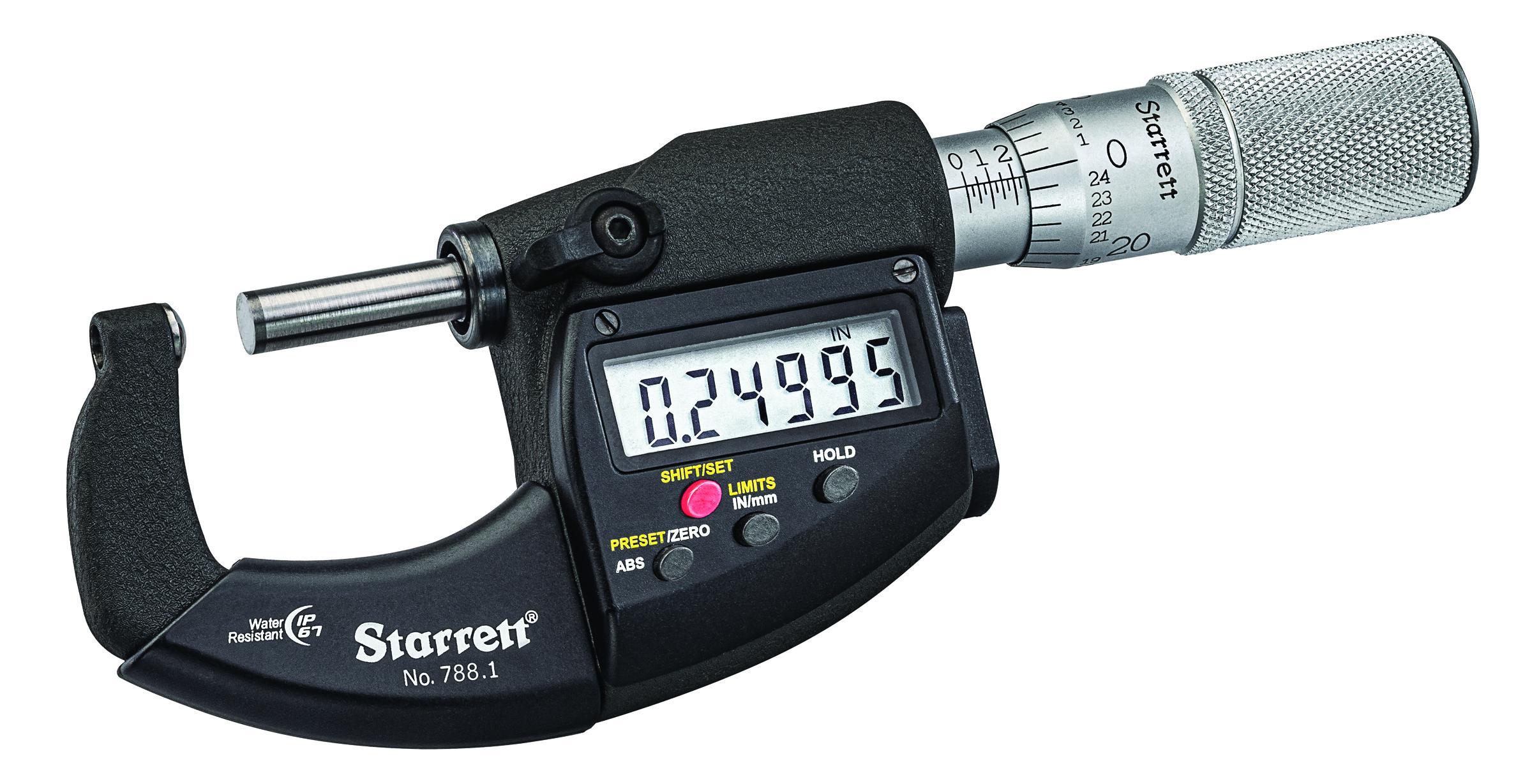 MICROMETER DGTL 0 TO 1IN DGTL LGE LCD