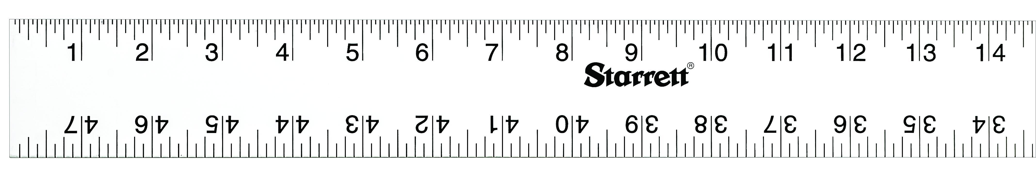 Starrett® ASE-48 Global Series® Straight Edge Rule, Imperial Measuring System, Graduations 1/8 in, 1/16 in, Aluminum, Anodized