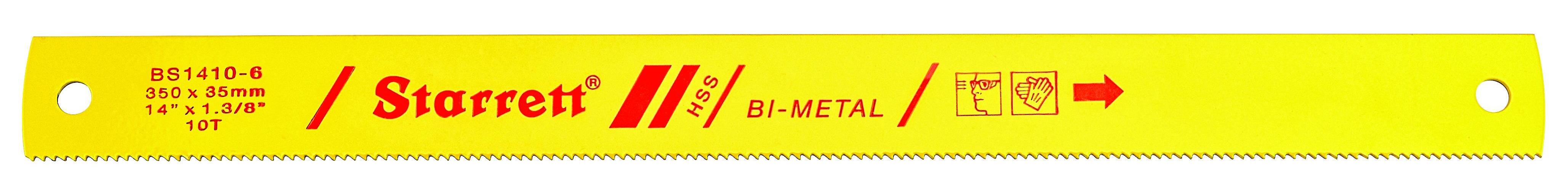 Starrett® BS1410-6 Bluestripe® Power Hacksaw Blade, 14 in L x 1-3/8 in W x 0.062 in THK, HSS-Co Cutting Edge, Alloy Steel Blade