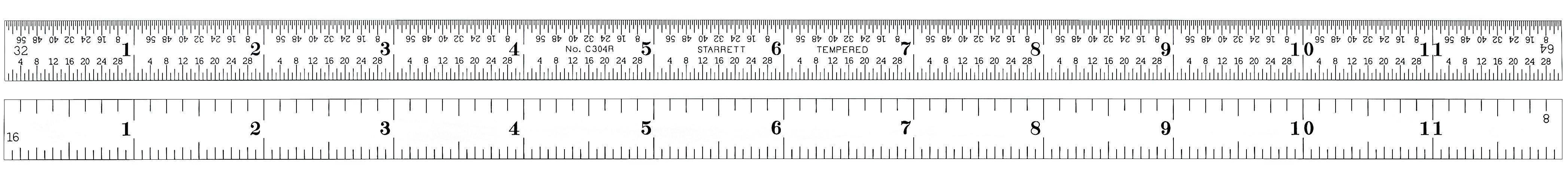 RULE PRCN IN FULL-FLEX STL 12X1/2X1/64IN