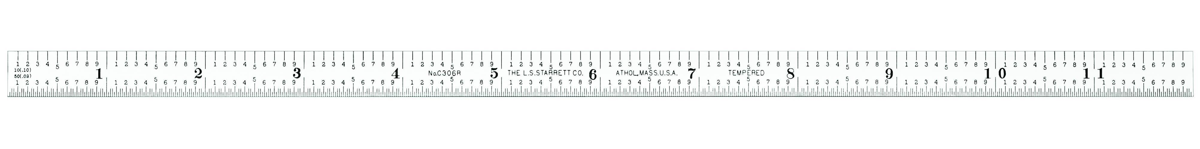 RULE PRCN IN FULL-FLEX STL 12X1/2X1/64IN