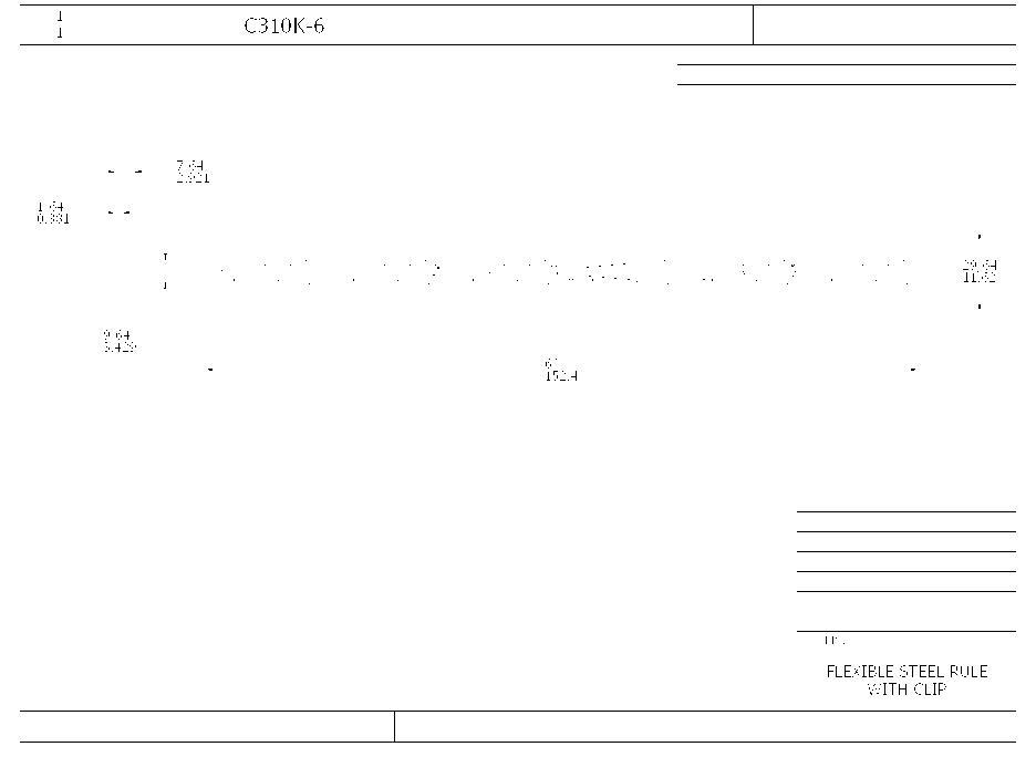 RULE PRCNIN 6X1/2X1/64IN STL SIL BK