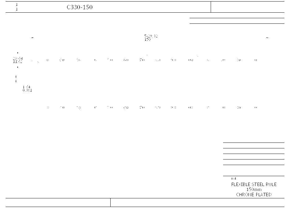 RULE PRCN METRIC 150X12.7X0.4MM STL SIL