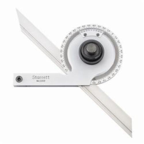Starrett® C359BZ Universal Bevel Vernier Protractor With Case, 0 to 360 deg Measuring, 7 in L x 0.5 in W x 0.065 in THK Blade, Graduations 1/12 deg/5 min