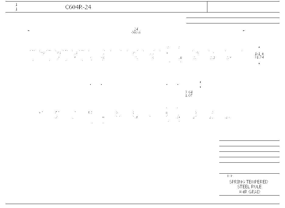 RULE PRCNIN 24X1-1/4X3/64IN STL SIL BK