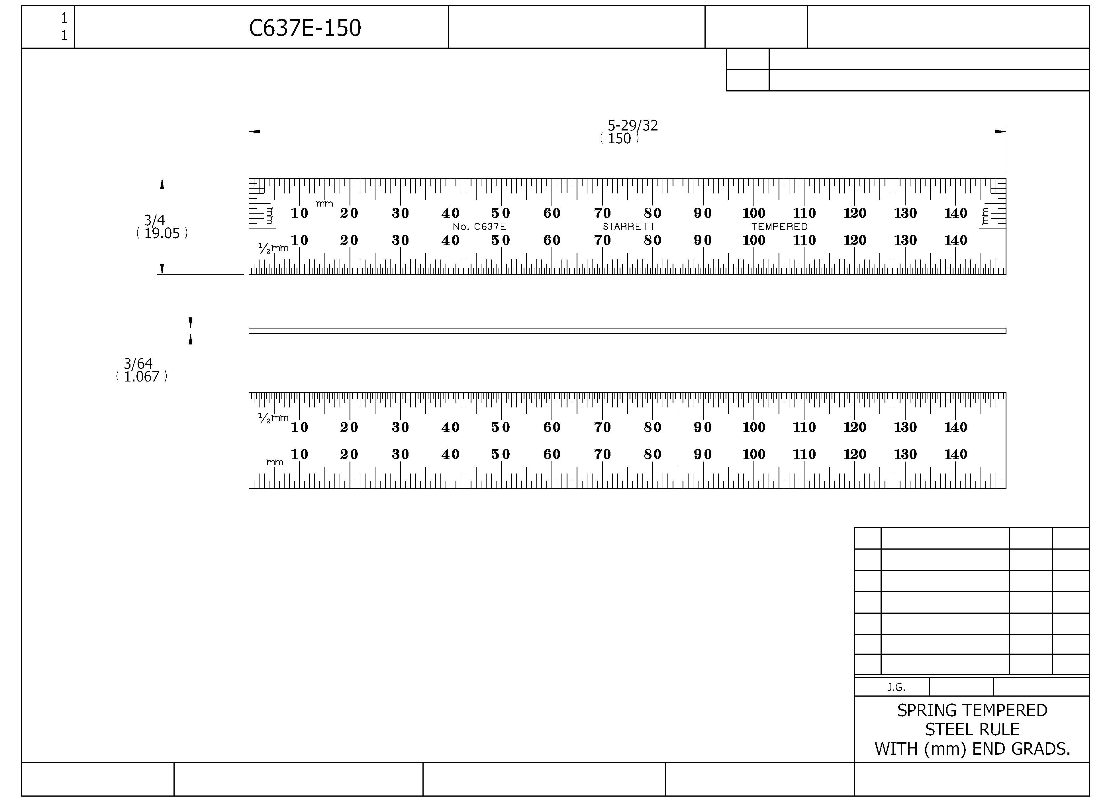 RULE PRCN MILLIMETER SPR-TMPD STL BK