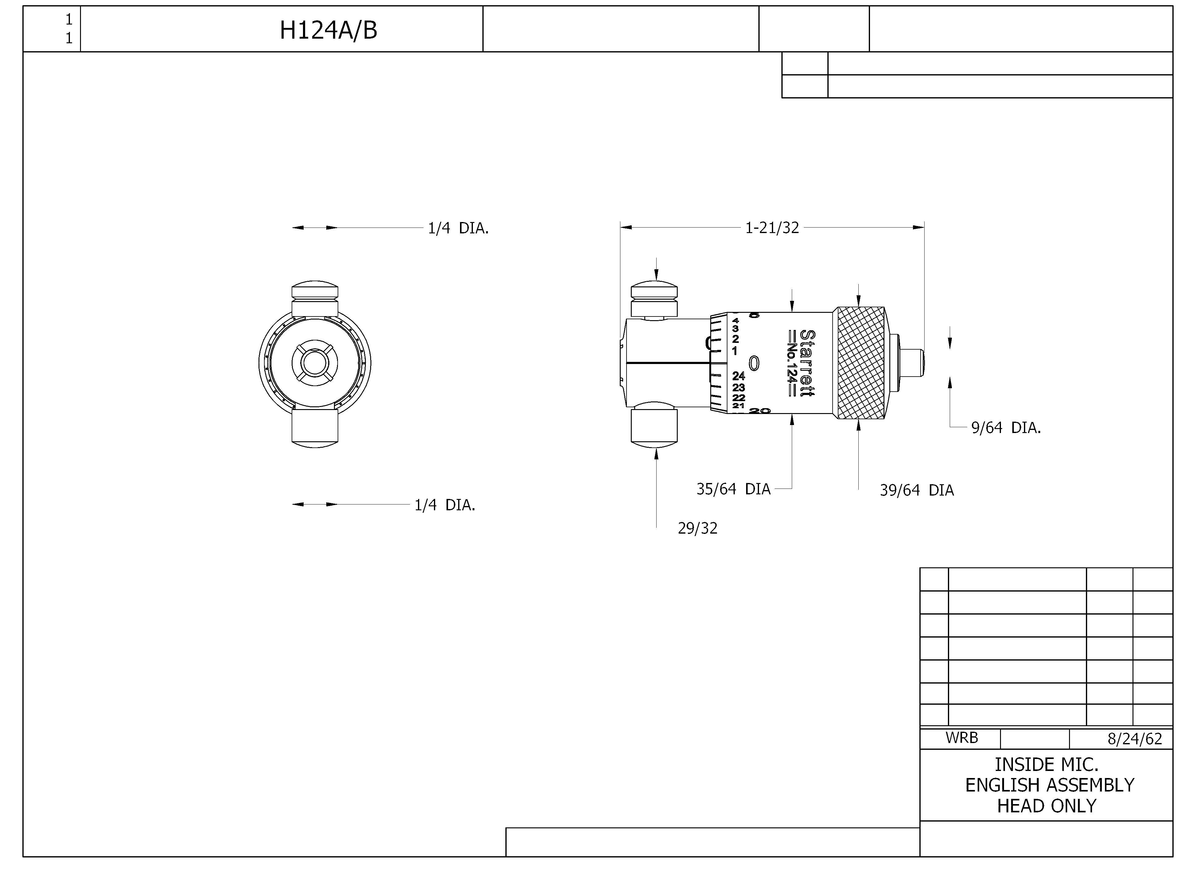 HEAD MIC 1IN 0.001IN +/- 0.0001IN