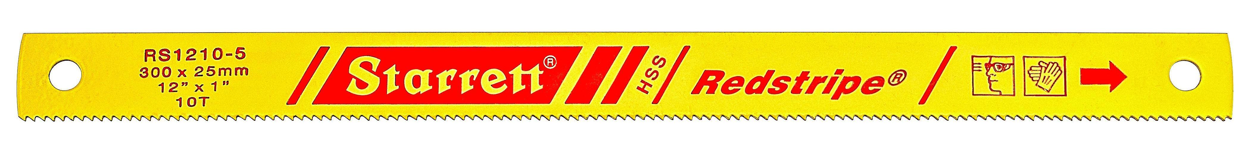 Starrett® RS1210-5 RedStripe® Power Hacksaw Blade, 12 in L x 1 in W x 0.05 in THK, HSS Cutting Edge, HSS Blade