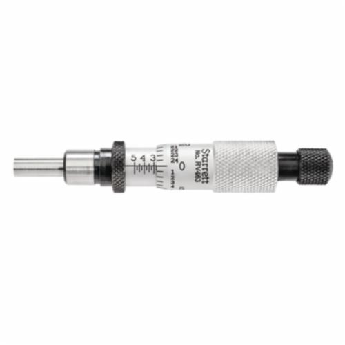 Starrett® RV463RL Mechanical Micrometer Head, 0 to 1/2 in, Graduations: 0.001 in, Steel, Satin Chrome