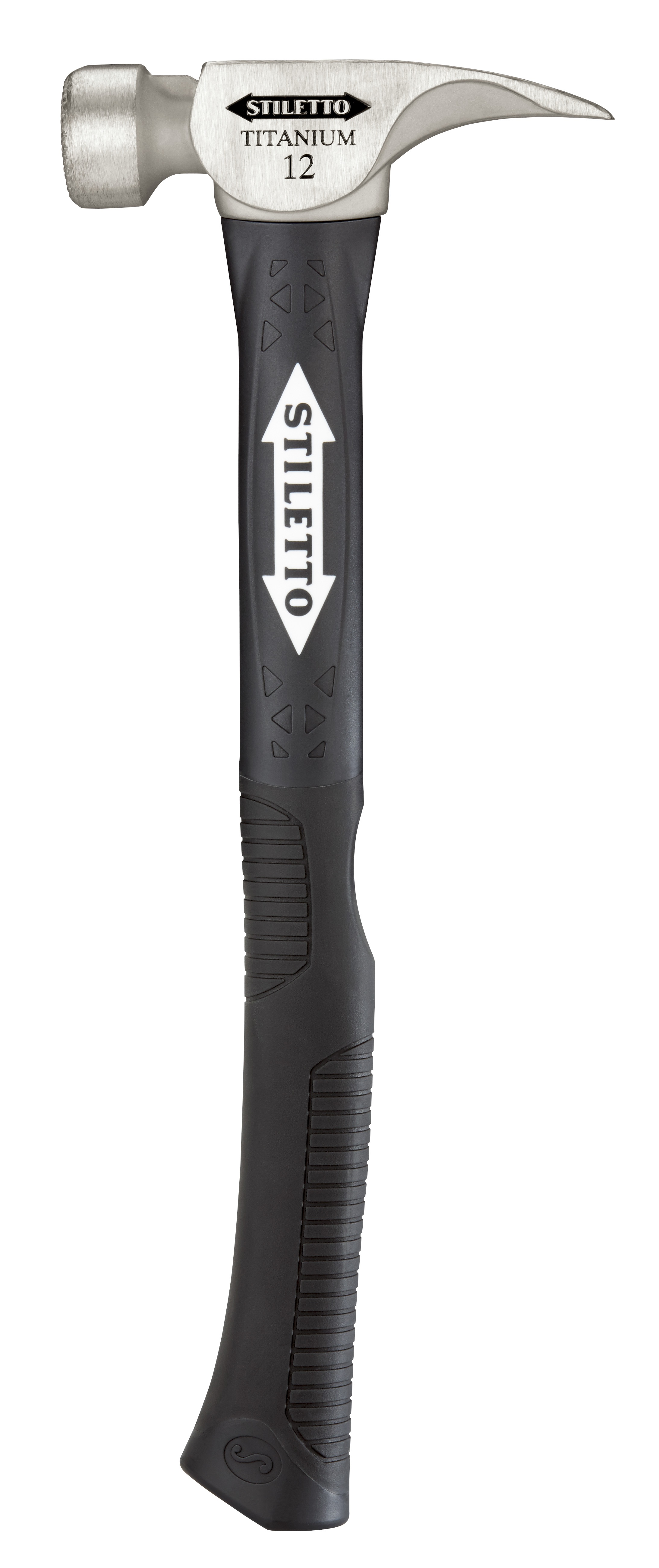 Stiletto® TI12MC-F Framing Hammer, 16 in OAL, Milled Face, 12 oz Titanium Head, Straight Claw, Fiberglass Handle