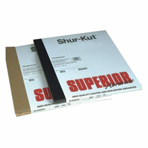 Superior Abrasives 41347 Coated Sanding Sheet, 11 in L x 9 in W, 1500 Grit, Silicon Carbide Abrasive, Paper Backing