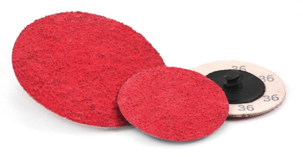 Superior Abrasives 47822 Quick Change Disc, 3 in Dia Disc, 80 Grit, Ceramic Abrasive, Type R Attachment