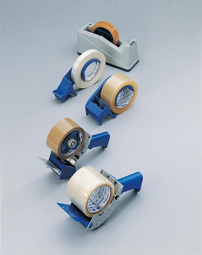 PKG TAPE DISP 1IN 1IN 3IN PLASTIC BLACK