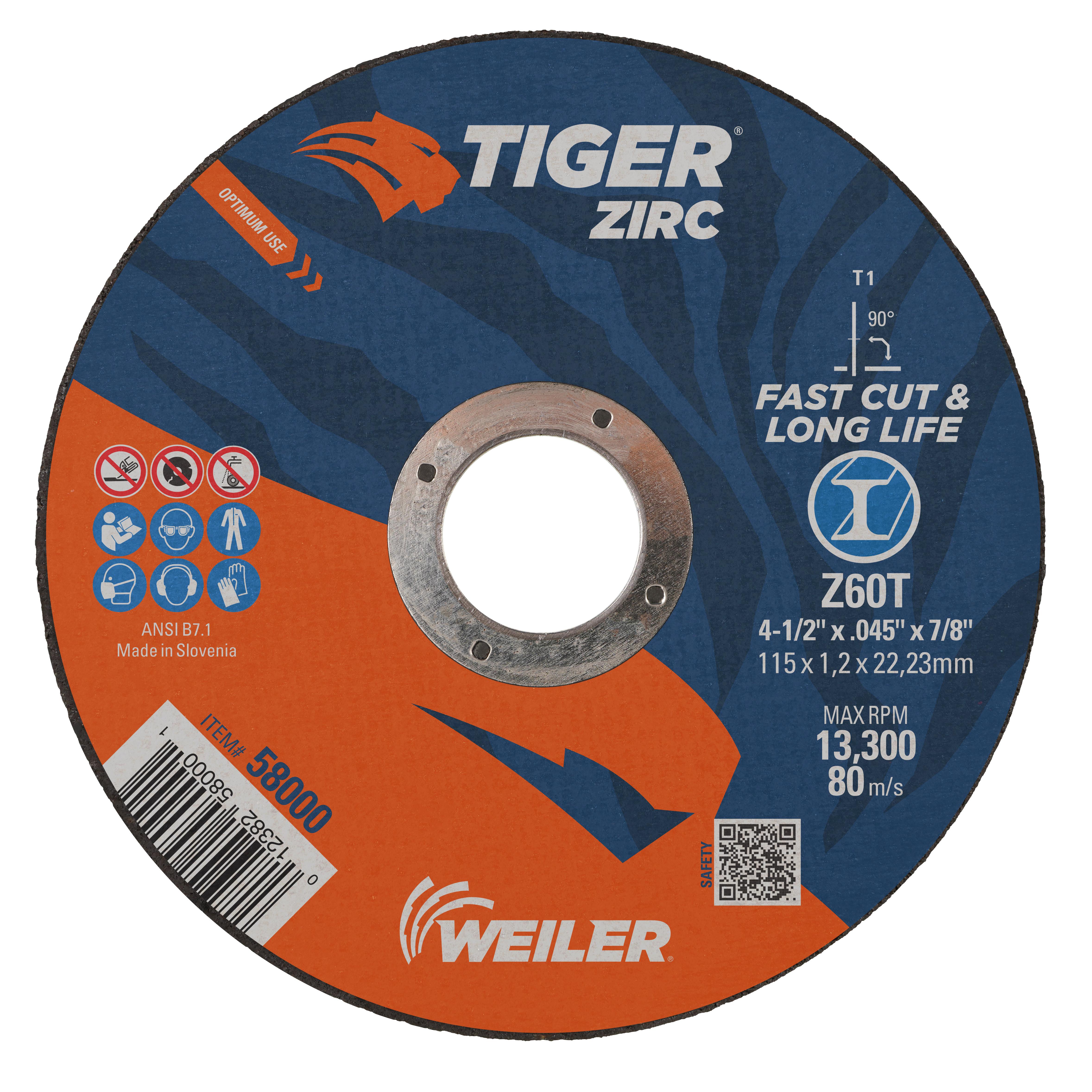 WHEEL CUT-OFF 4-1/2IN 0.045IN 7/8IN Z60T