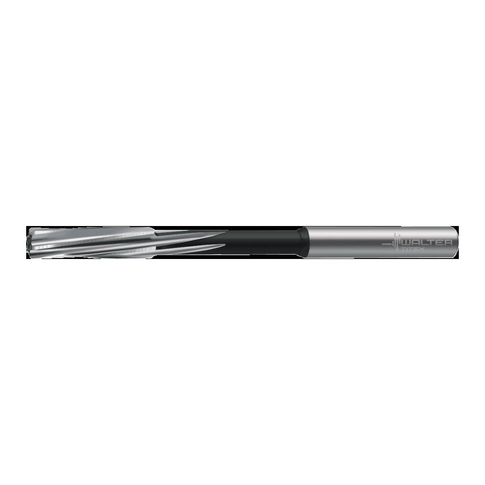 Titex 5072343 Metric Chucking Reamer, 3.01 mm Dia x 65 mm OAL, 3.2 mm Dia Straight Shank, Spiral Flute
