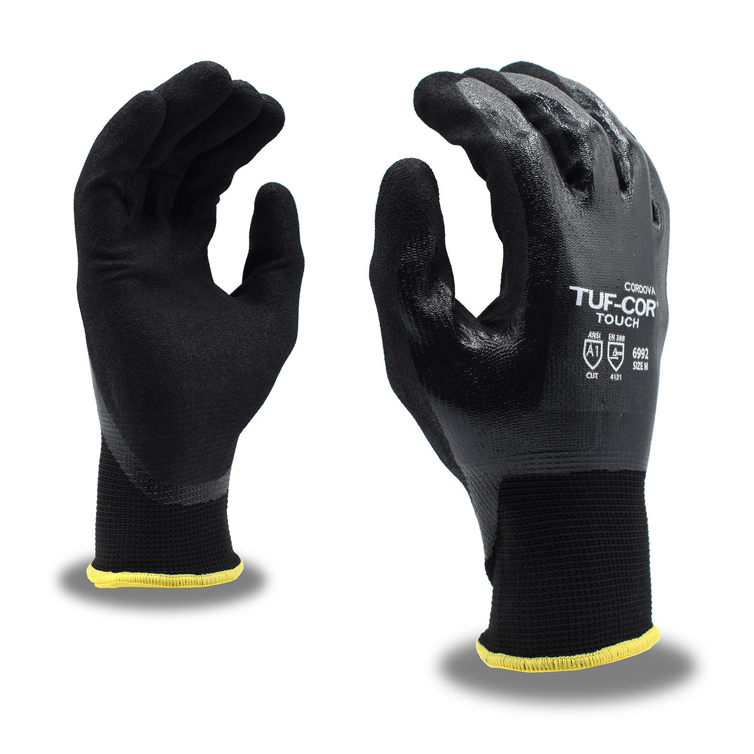 TUF-COR™ 6992XL 6992 Touchscreen Gloves, XL, 13 ga Polyester, Resists: Abrasion, Puncture and Snag, ANSI Cut-Resistance Level: A1