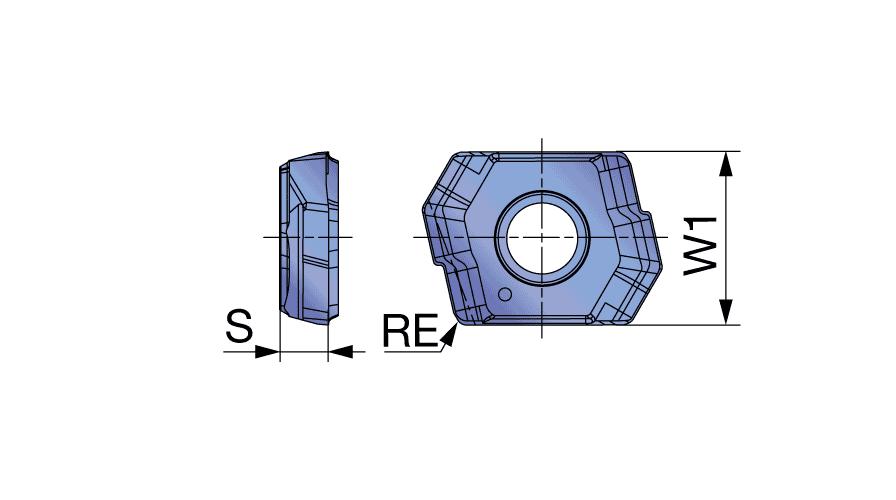 Tungaloy America 4825223 LOGT-NDJ Drill Insert, Rectangular Shape, LOGT Insert, 2 mm THK, For Use On Steel/Stainless Steel/Cast Iron/Hard Materials/Aluminum/Non-Ferrous Materials/Super-Alloys/Titanium