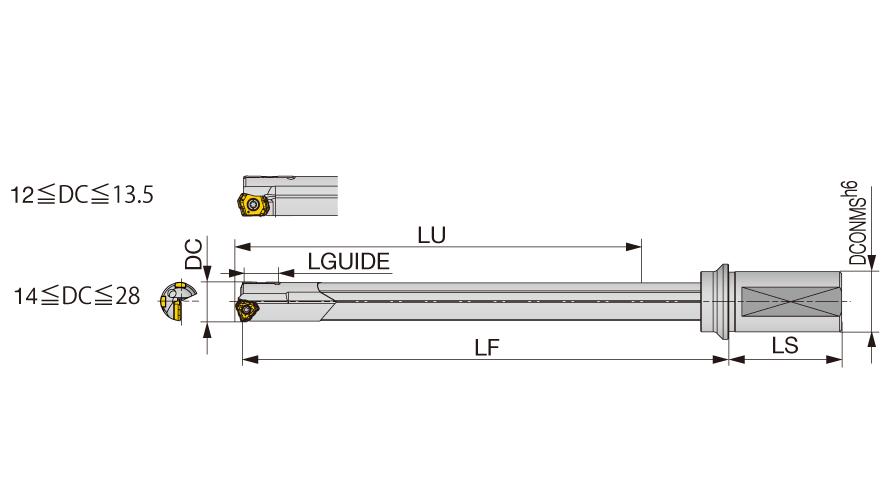Tungaloy America 4803775 MCTR L/D=15 Drill Body, 20 mm Head Connection
