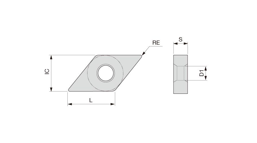 TURN INSR DNMG DIAMOND/RHOMBIC NEGATIVE