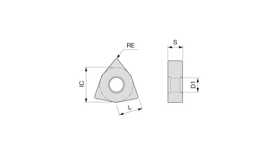 Tungaloy America 6735926 WNMG*E-FW Insert, WNMG Insert, Trigon Shape, Neutral Cutting, For Use On Steel/Stainless Steel/Cast Iron, Solid Carbide