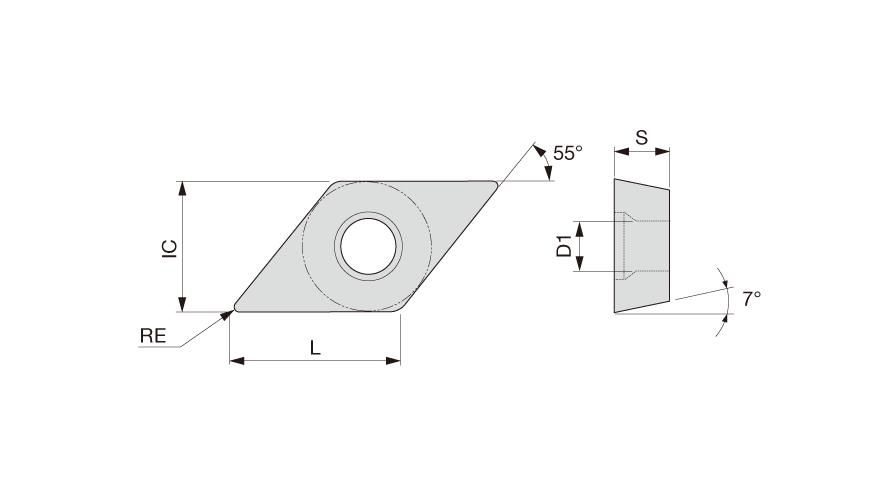TURN INSR DCMT DIAMOND/RHOMBIC NEUTRAL