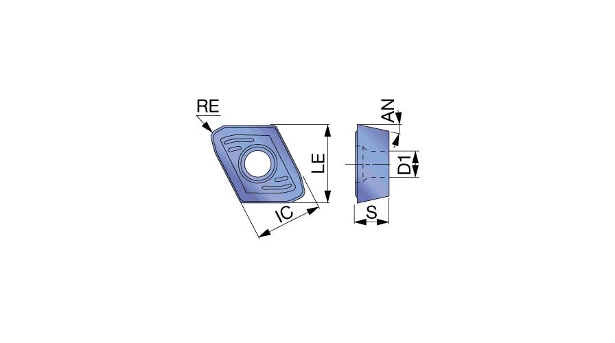 Tungaloy America 6861457 XPMT-DW Drill Insert, XPMT Insert, 0.335 in Inscribed Circle