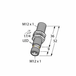Turck BI3U-M12-AP6X-H1141 Inductive Sensor, 10/30 V DC, PNP Output, 1NO