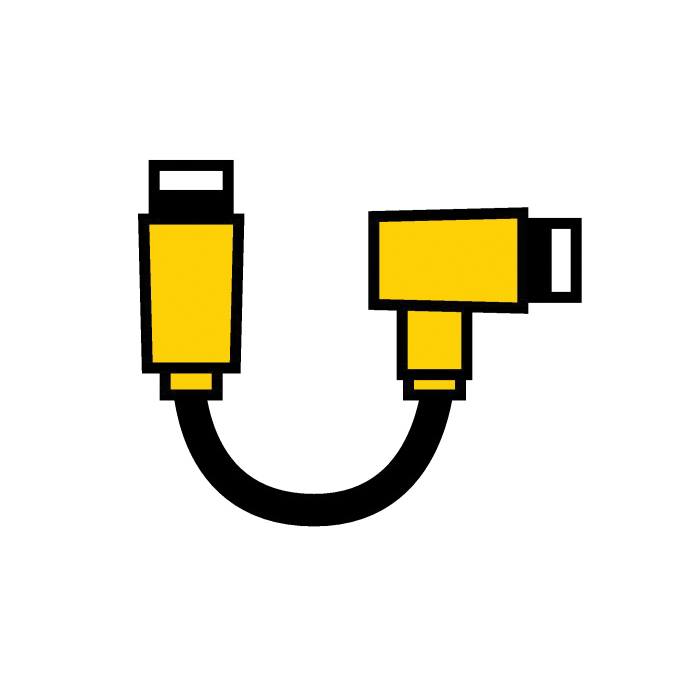 Turck Eurofast® RK 4.4T-1.5-WS 4.4T Double End Cordset, M12x1 Right Angle Male x Straight Female Connector, 1.5 m L Cable, 4 Poles