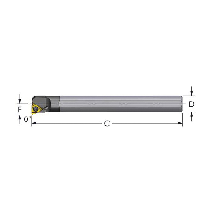 Ultra-Dex 920-000-210 Boring Bar, ANSI Code: 920-000-210, Right Hand of Holder, Insert Compatibility: 2IR