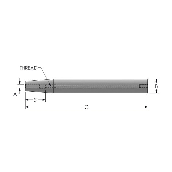 Ultra-Dex 973-000-019 Shrink-Fit Extension, 5/8 in Collet, 1-1/4 in Dia Body