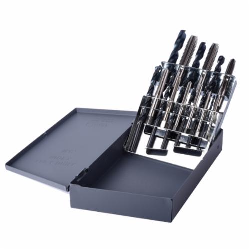 Union Butterfield® 6009137 229C Combination Drill and Tap Set, 18 Pieces, #6-32 to 1/2-13 UNC Thread