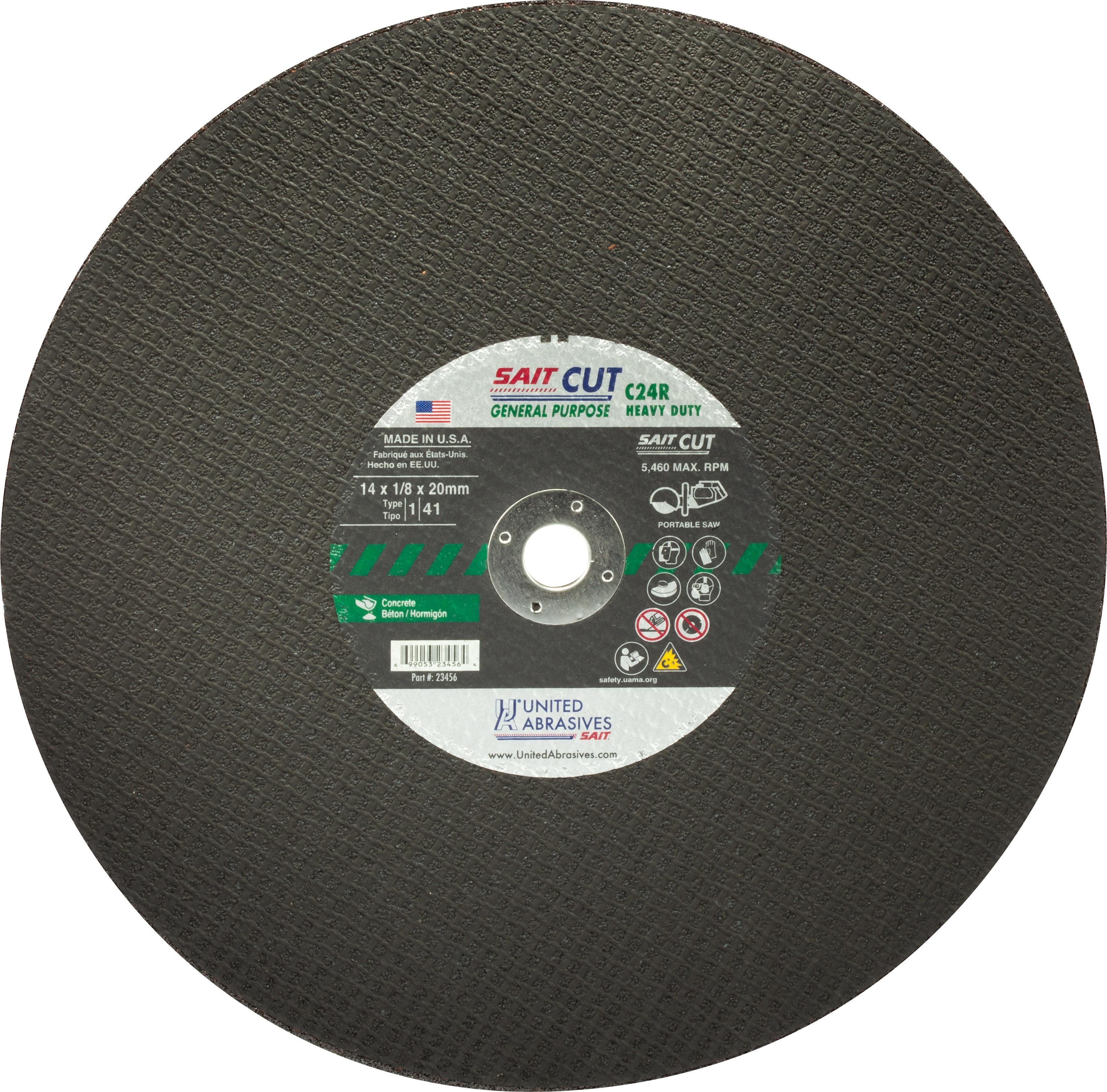 WHEEL CUT-OFF 14IN 1/8IN 1IN C24R CRS R