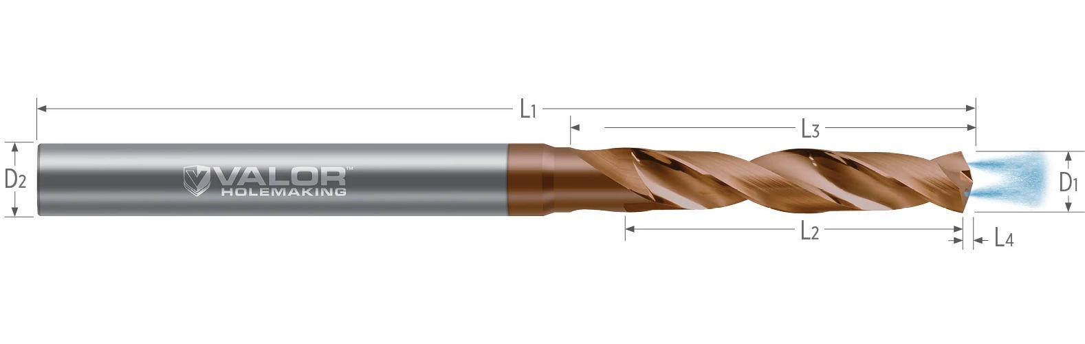 12.3MM 5XD CARBIDE COOLANT THROUGH DRILL