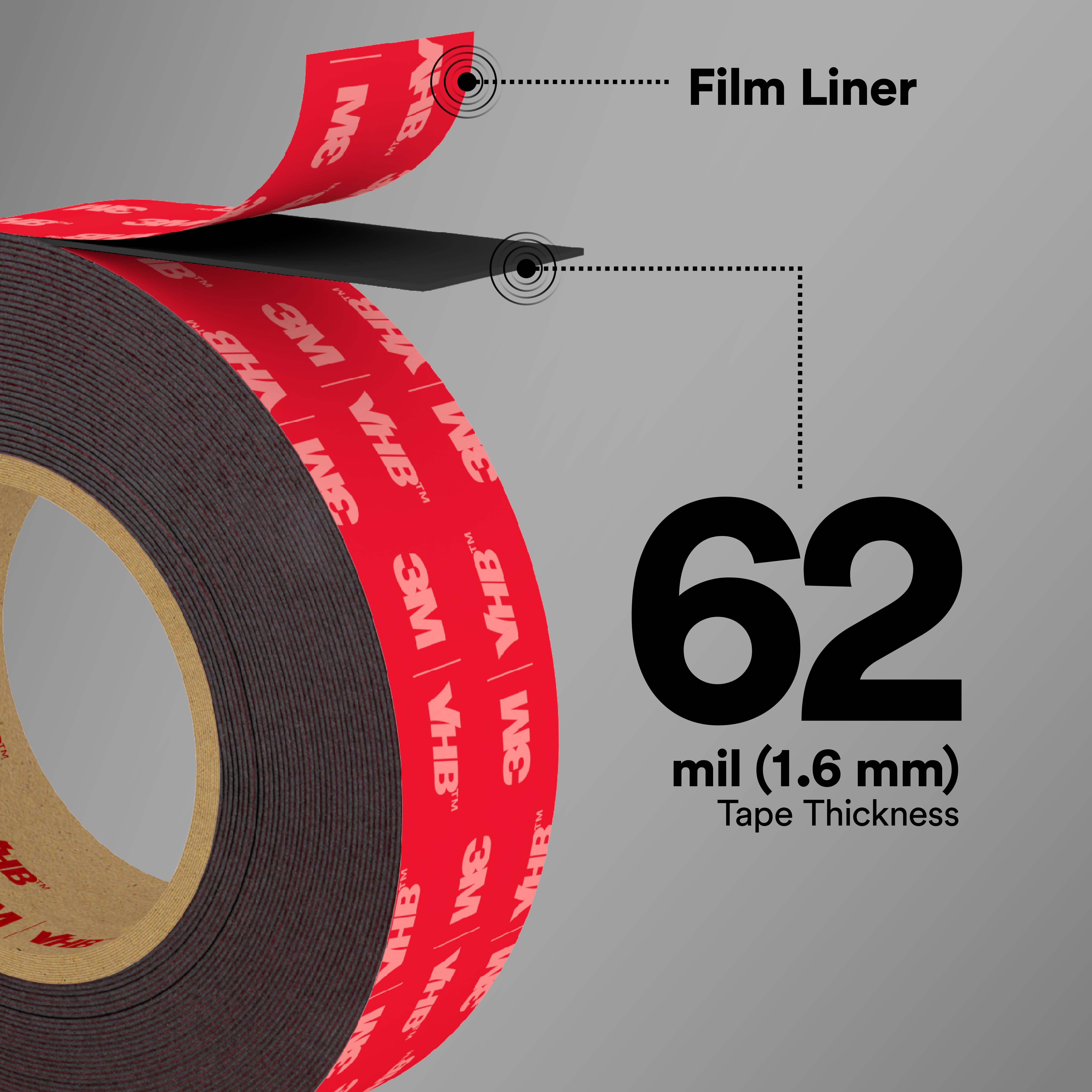 5962 1/4 X 36YD BLACK VHB TAPE