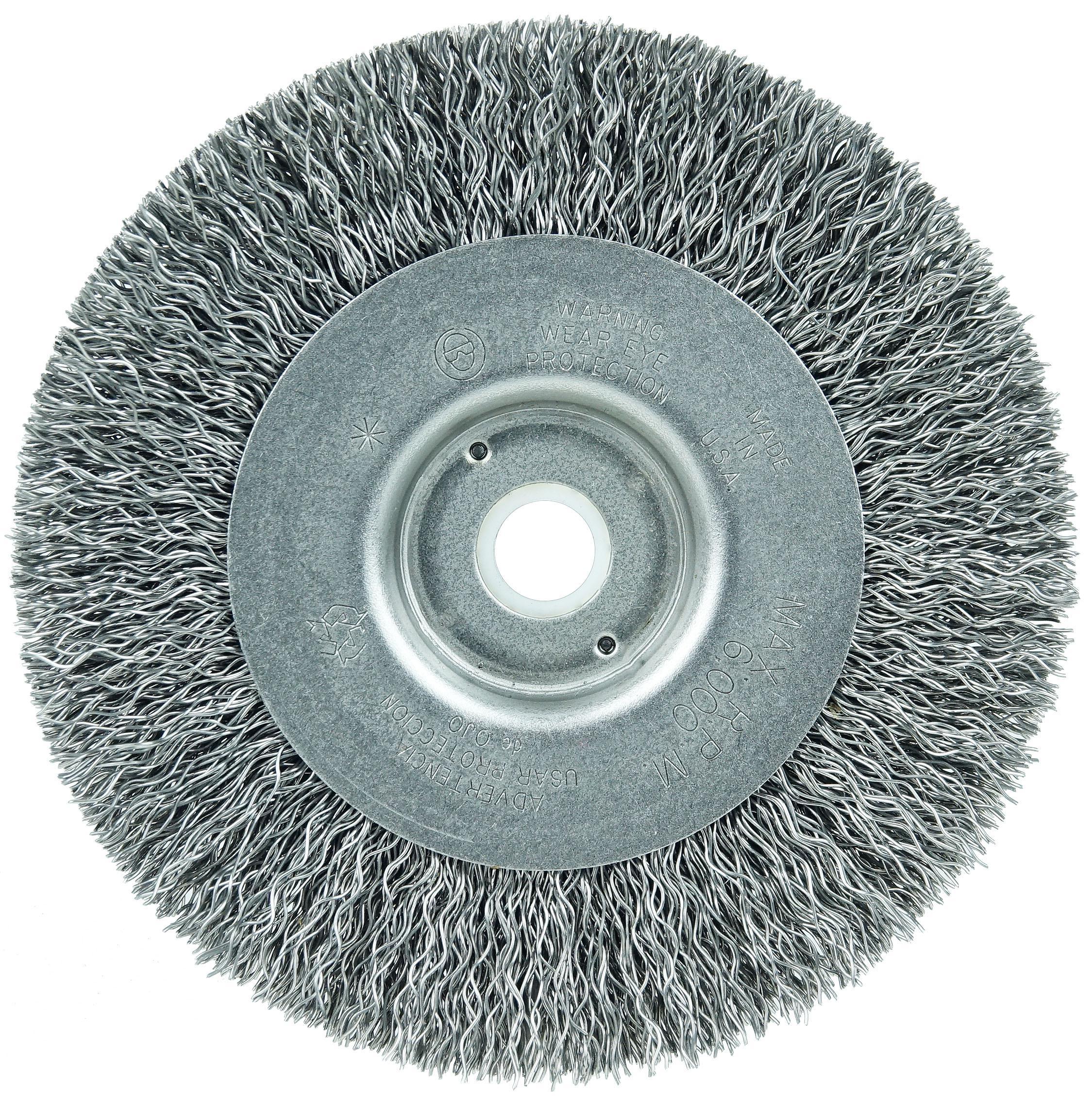 BRUSH WHL 4IN 0.014IN CRIMPED STL
