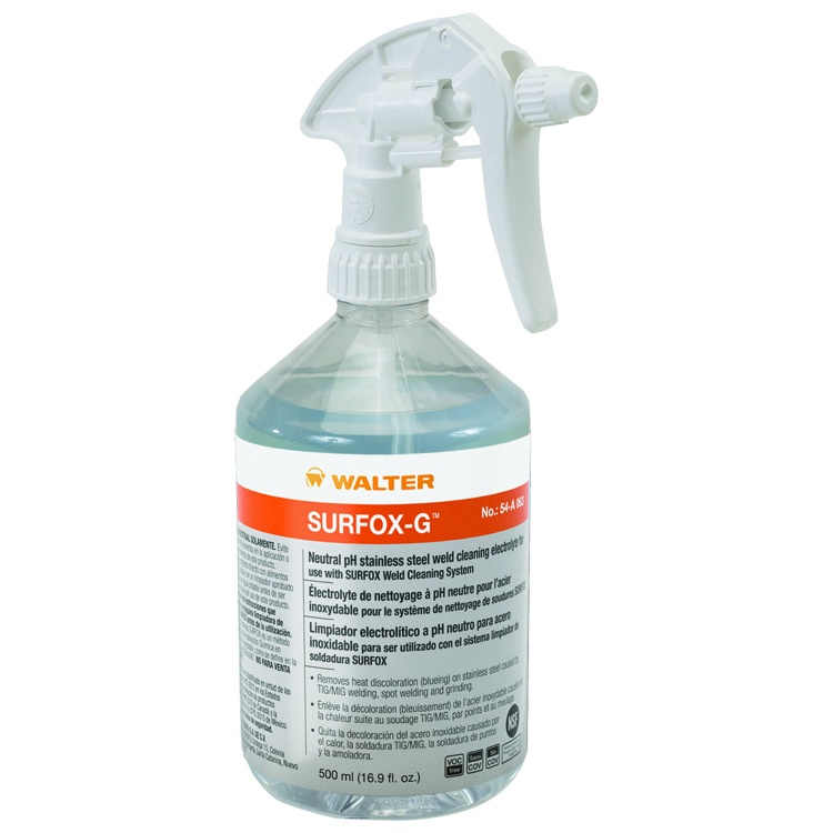 Walter Surface Technologies 54A063 SURFOX-G™ Welding Cleaner, Liquid Form, 500 mL Container Sprayer Container