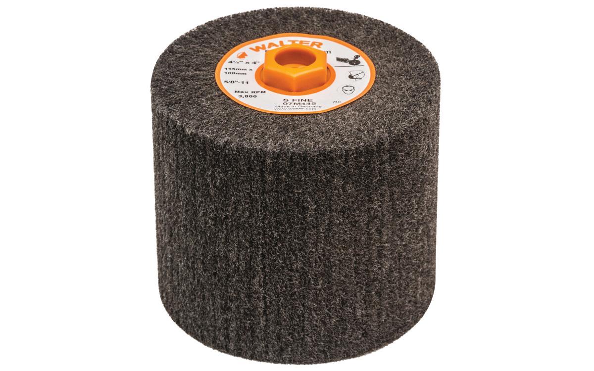 Walter Surface Technologies Blendex™ 07M445 Unmounted Coated Surface Conditioning Drum, 4-1/2 in Dia Wheel, 4 in W Face, Super Fine Grade, Aluminum Oxide Abrasive