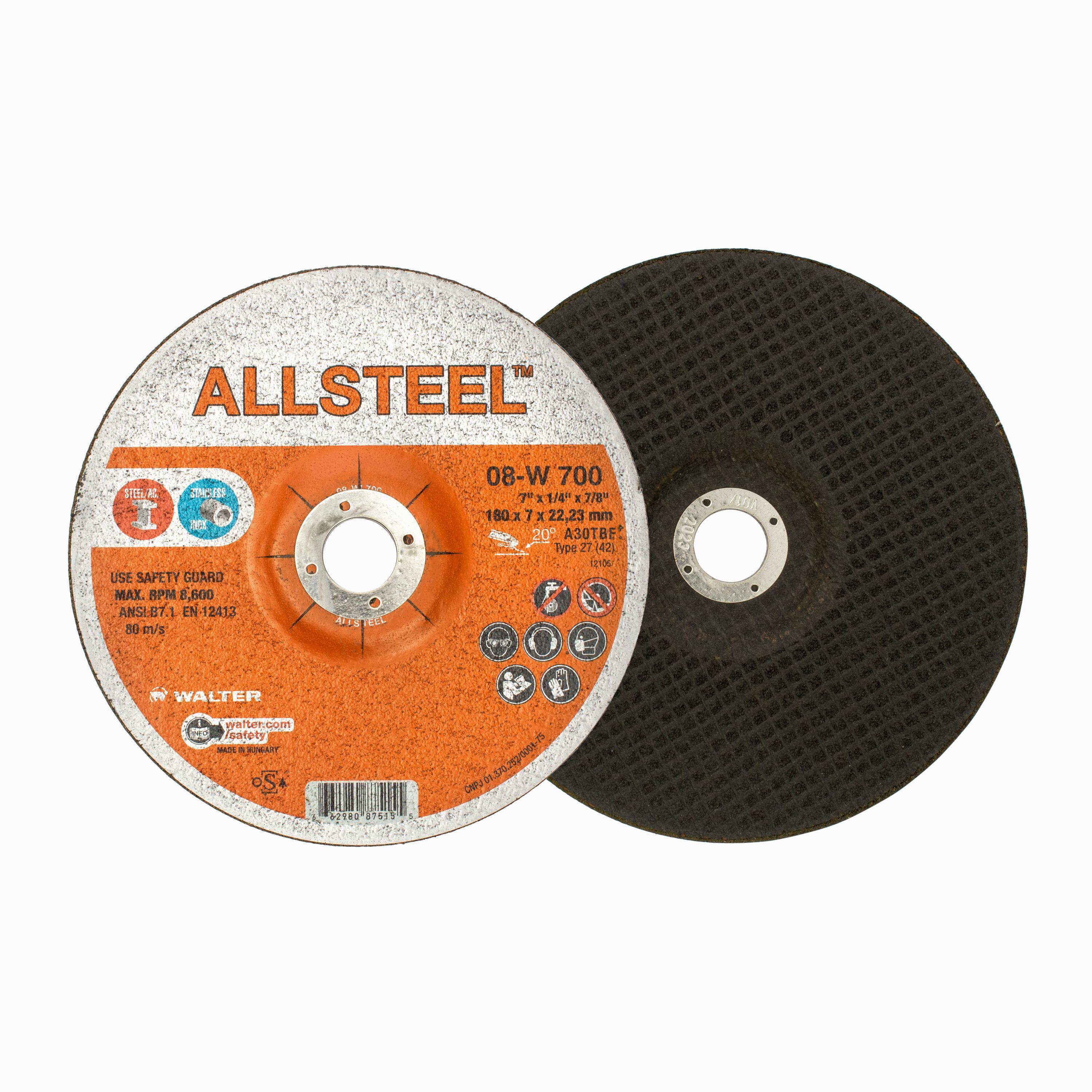 WHEEL GRINDING 7IN 1/4IN 7/8IN A-30 YES