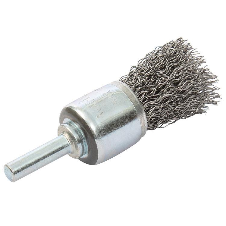 BRUSH MTD END 3/4IN 1/4IN CRIMPED SST
