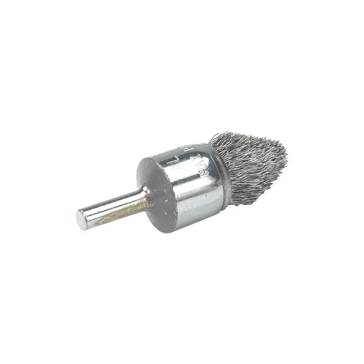 BRUSH MTD END 3/4IN 1/4IN CRIMPED SST