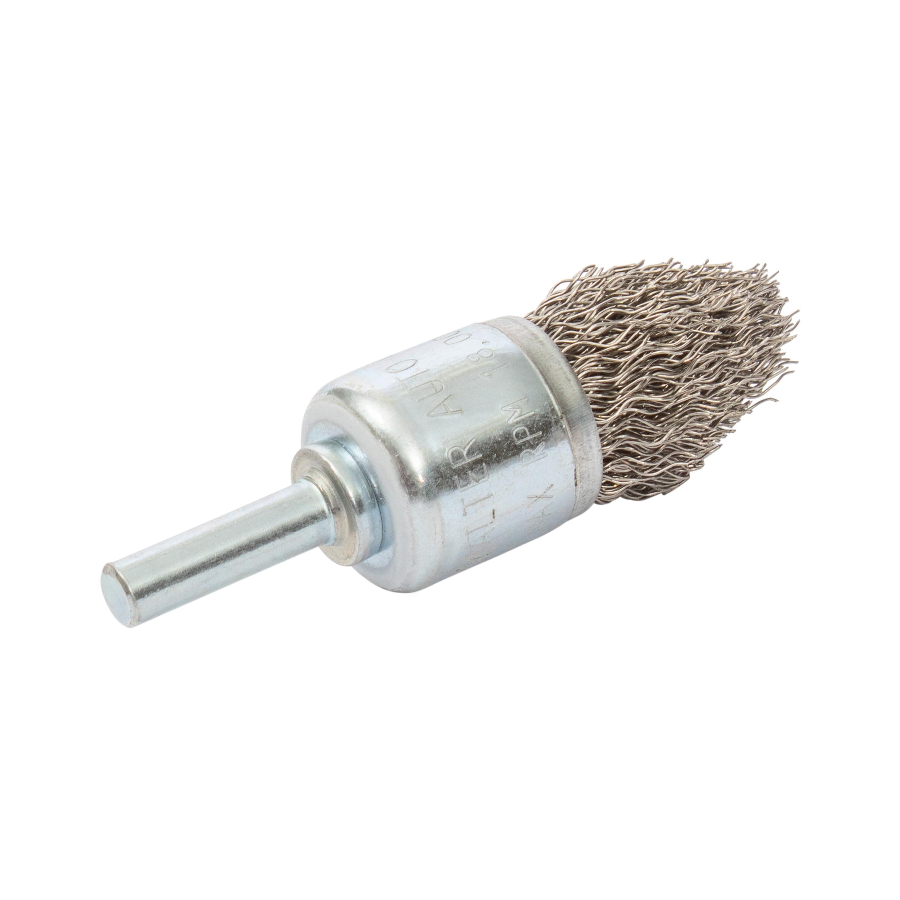 BRUSH MTD END 3/4IN 1/4IN CRIMPED SST