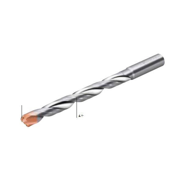 Titex 5834698 A6489DPP Jobber Length High Performance Drill With Internal Coolant Channel, 11.113 mm Drill - Metric, 0.4375 in Drill - Decimal Inch, 163 mm OAL, K30F Solid Carbide