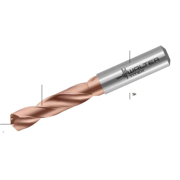 Titex X-treme 5954728 A3299XPL High Performance Screw Machine Drill With Internal Coolant, 6.8 mm Drill - Metric, 0.2677 in Drill - Decimal Inch, Solid Carbide, AlCrN