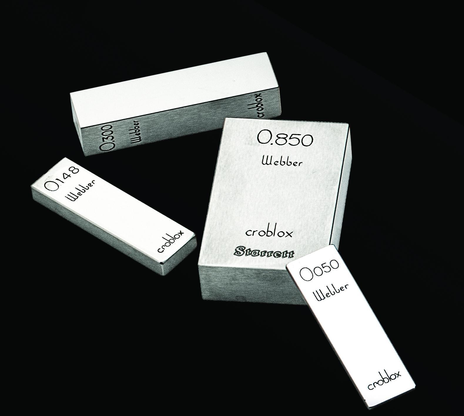 Webber Gage RC .010 A1 Gage Blocks, Rectangular Shape, 0.010 in Nominal, 1.115 in L, Croblox Chromium Carbide