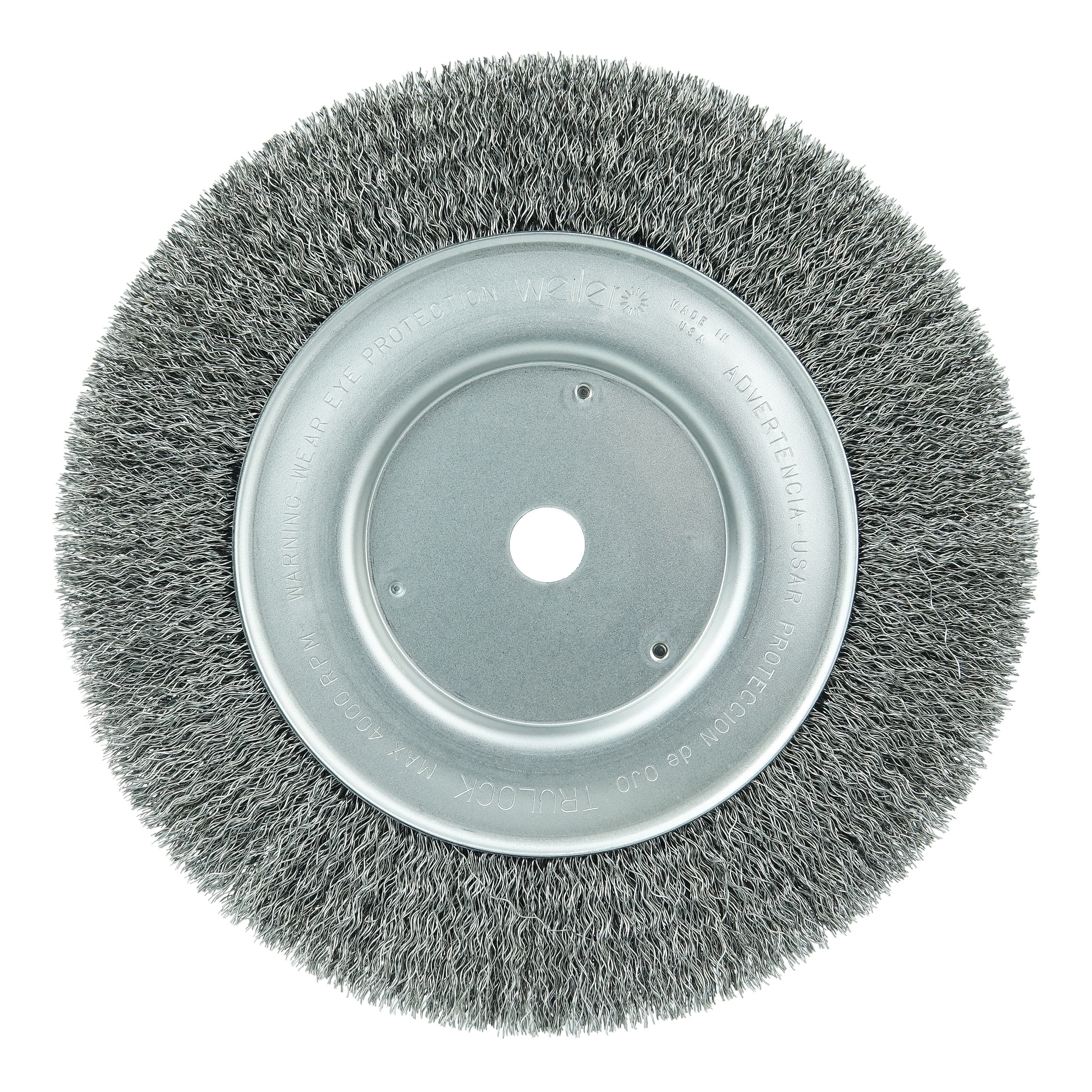 BRUSH WHL 8IN 7/8IN 0.0118IN CRIMPED STL