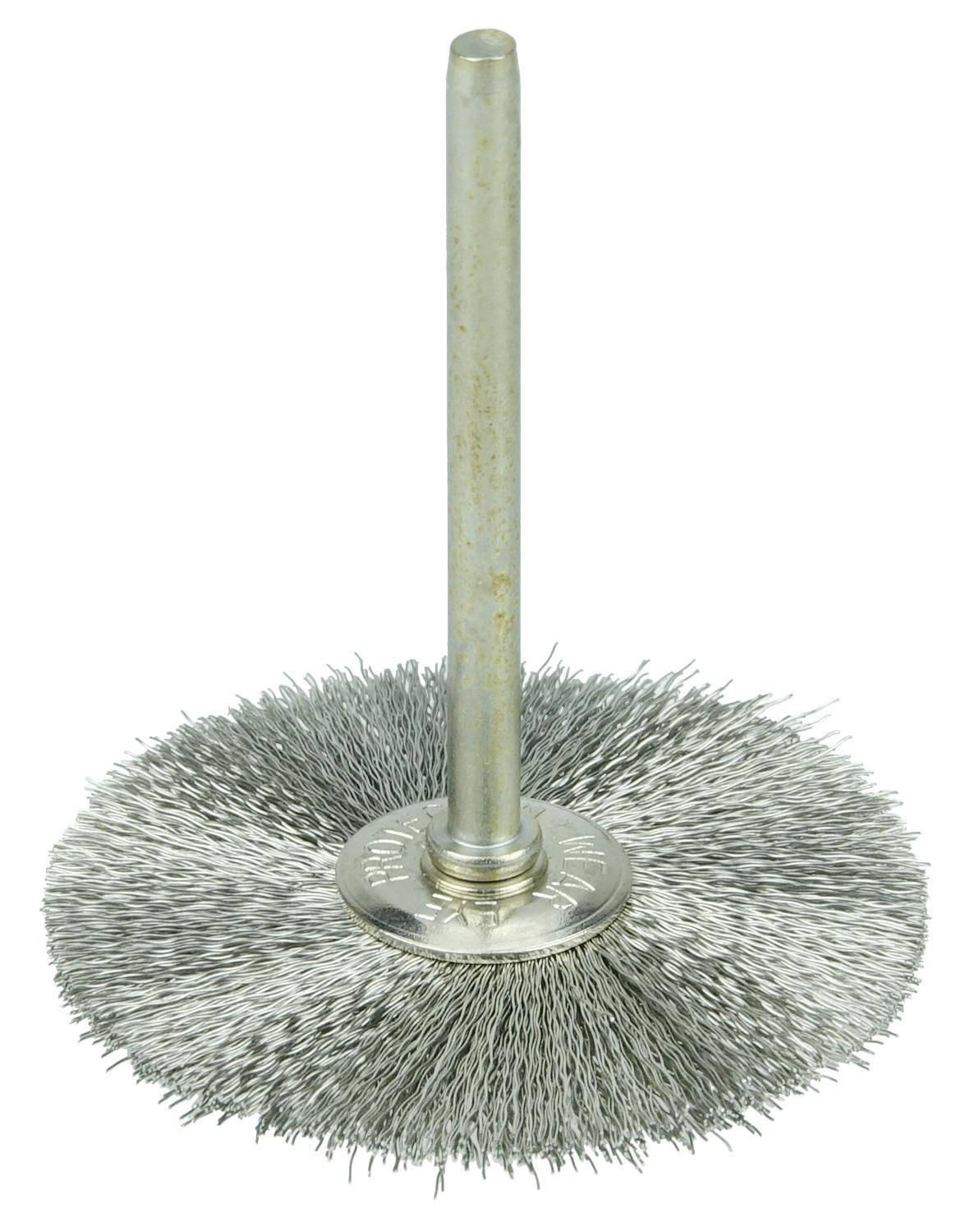 BRUSH WHL 1-1/2IN 0.005IN CRIMPED SST